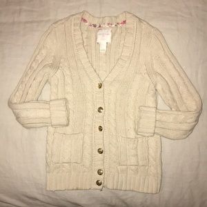 Cable knit cardigan